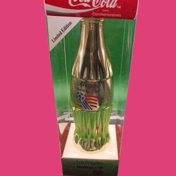 Coca-Cola 1994 world cup U.S.A commemorative bottle 7.5 tall soccer - Picture 2 of 8